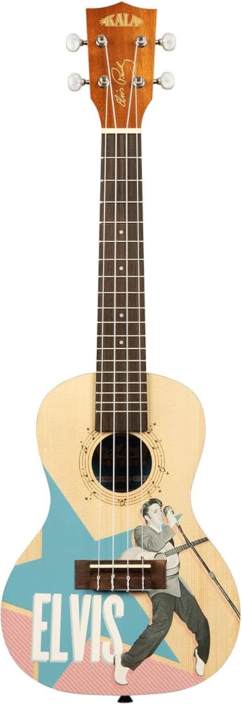 Kala LTP Uku Elvis Con Starter Kit with Concert-Size Ukulele and Tuner!
