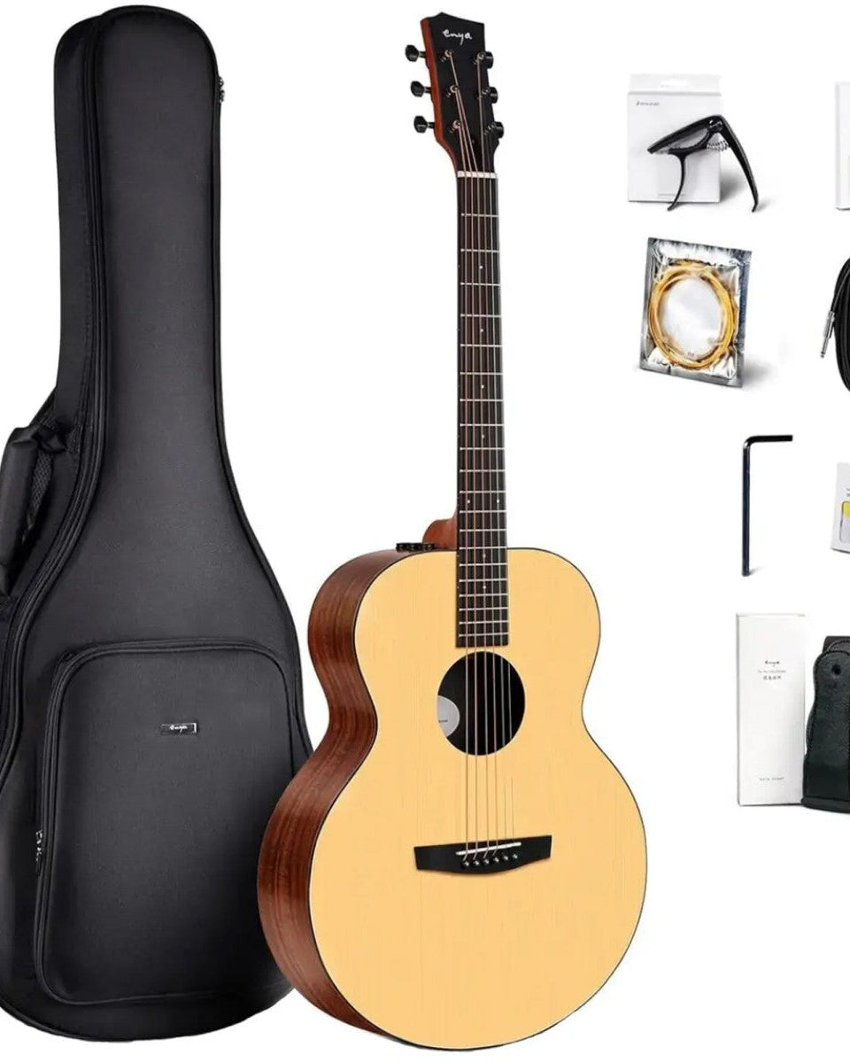 Electro-Acoustic Guitar ENYA EM-X0/NA SP1 EQ + BAG, 3/4 Size