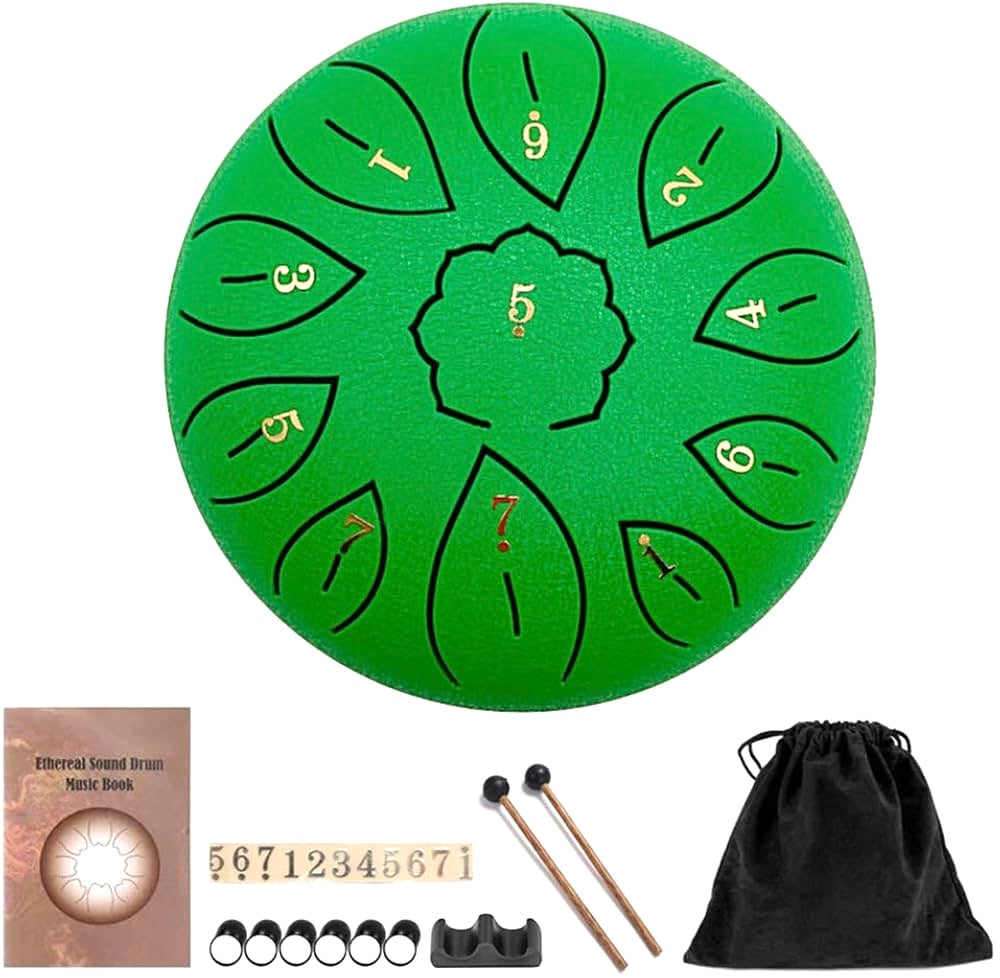 ZVANGA Ethereal drum 6" Green 11 notes C major 432Hz