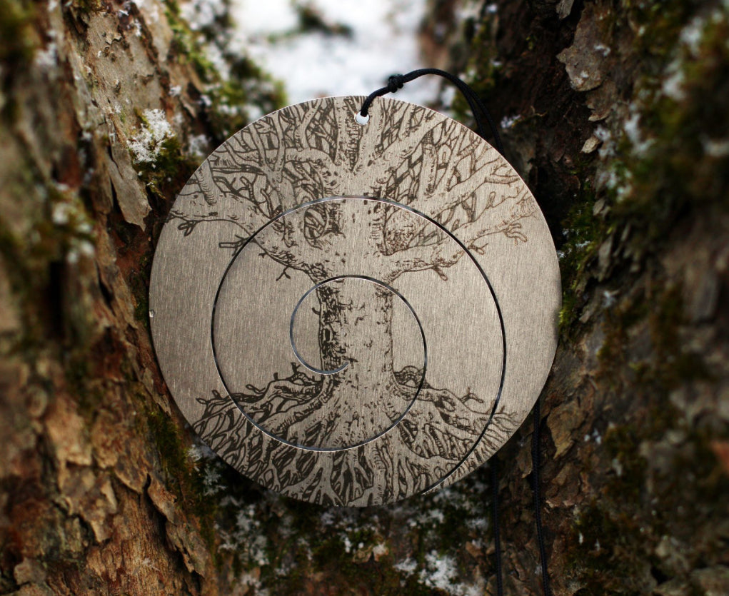 Sound Nest Pocket Gong Kabatas-sized gong, stainless steel, tree-shaped Soundnest