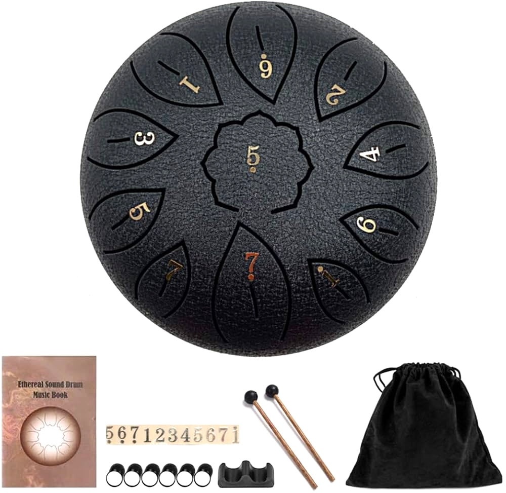 ZVANGA Ethereal drum 6" Black 11 notes C major 432Hz