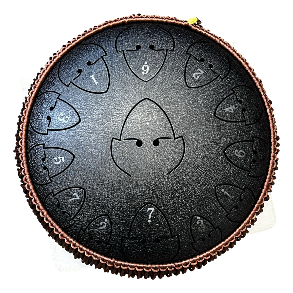 ZVANGA Vulcano black tongue drum 12" 13 notes C major / A minor Fingertapping