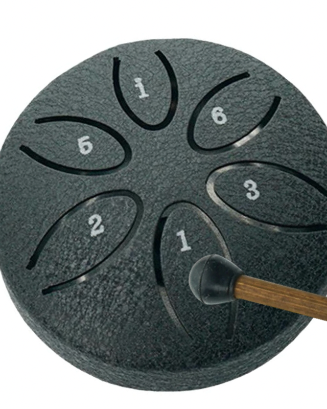 ZVANGA mini ethereal drum 3" 6 notes A major Pentatonic Black 432hz