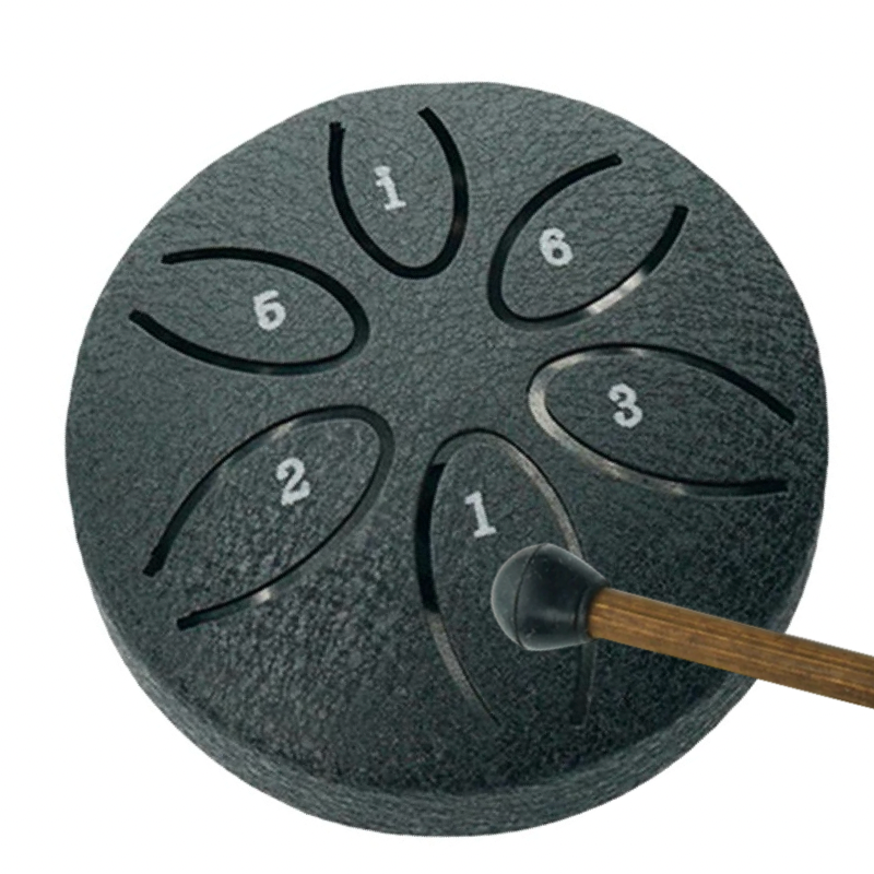 ZVANGA mini ethereal drum 3" 6 notes A major Pentatonic Black 432hz