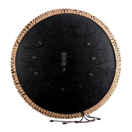 ZVANGA Lotus Tongue Drum 14" Black, 13 Notes, C Major