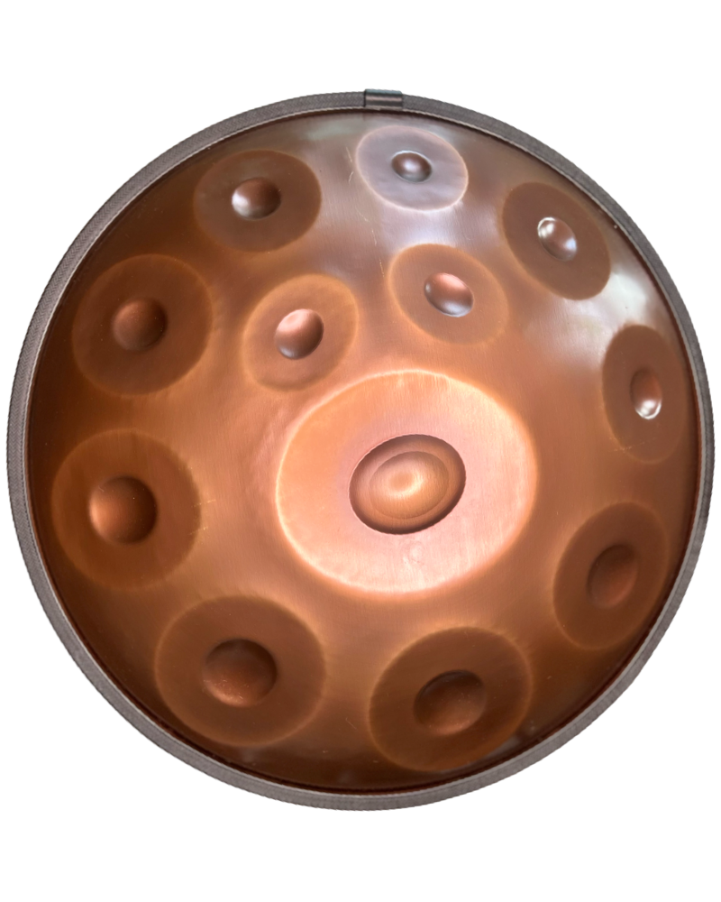 Cosmo Handpan drum, 12 notes, 22" size, BrownCopper finish, AISI430 + Soma