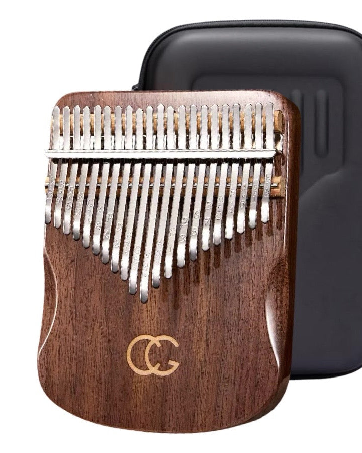 KALIMBA Solid Black Walnut 21 Keys + Hard Case and Accessories
