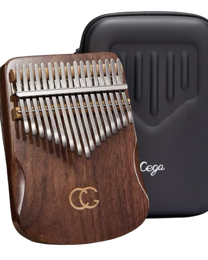 432Hz KALIMBA Solid Black Walnut 17 Keys + Hard Case and Accessories