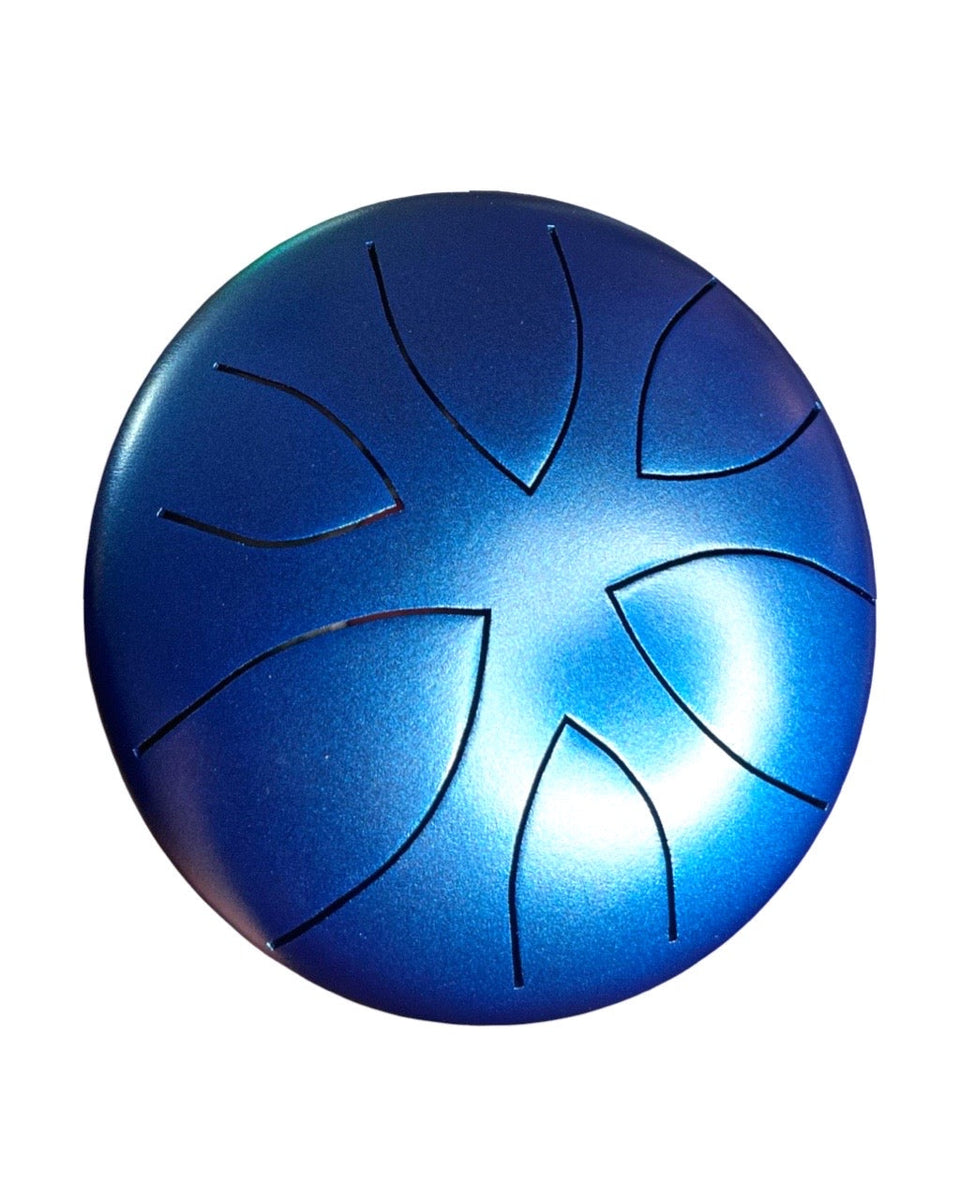 ZVANGA 6" Blue 6 notes 6 main SOLFEGGIO Frequencies Pigoru Workshop Made in Latvia