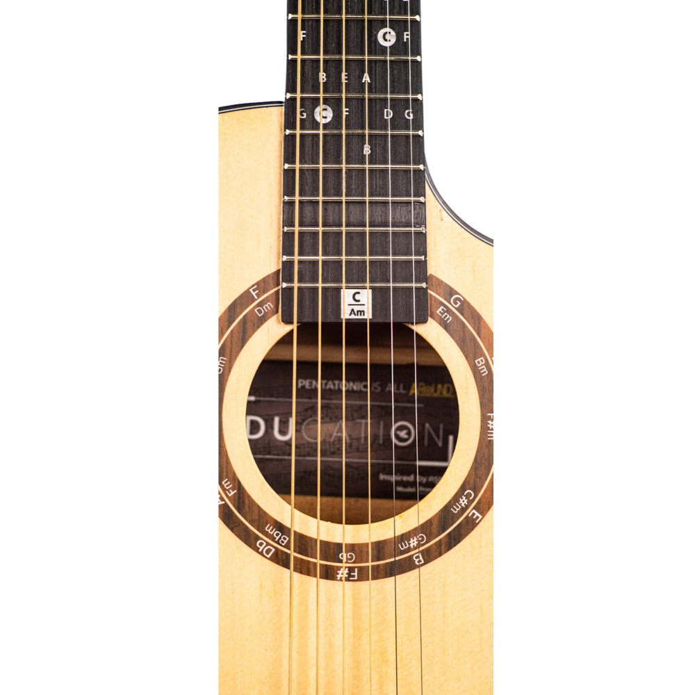 Kazuki 36-inch acoustic learning guitar for beginners + case, Natural