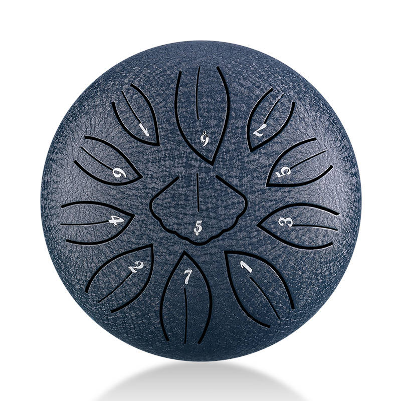 ZVANGA Mini Ginkgo biloba drum 6" NavyBlue 11 notes C major