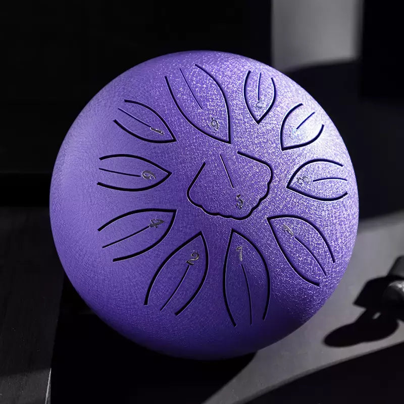 ZVANGA Mini Ginkgo biloba drum 6" Lavender 11 notes in C major