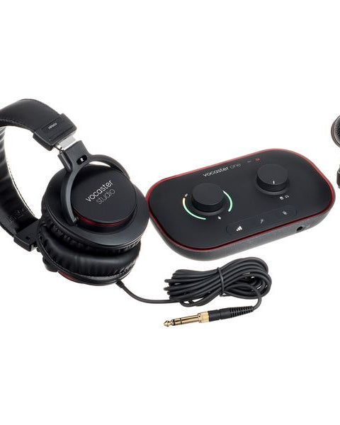 Focusrite Vocaster One Studio Sound Card Audio Interface with Microphone and Headphones!