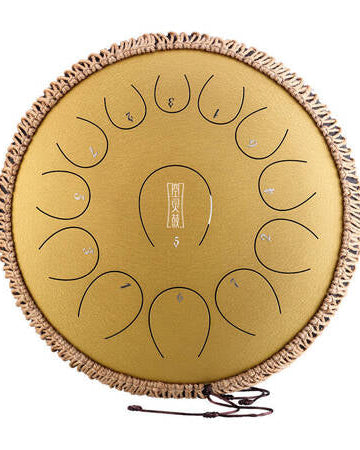 ZVANGA Lotus tongue drum 14" Gold, 13 notes, C major