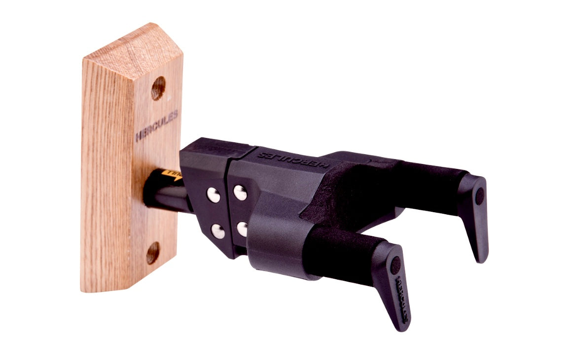 Hercules Automatic Ukulele Wall Mount with Wooden Base
