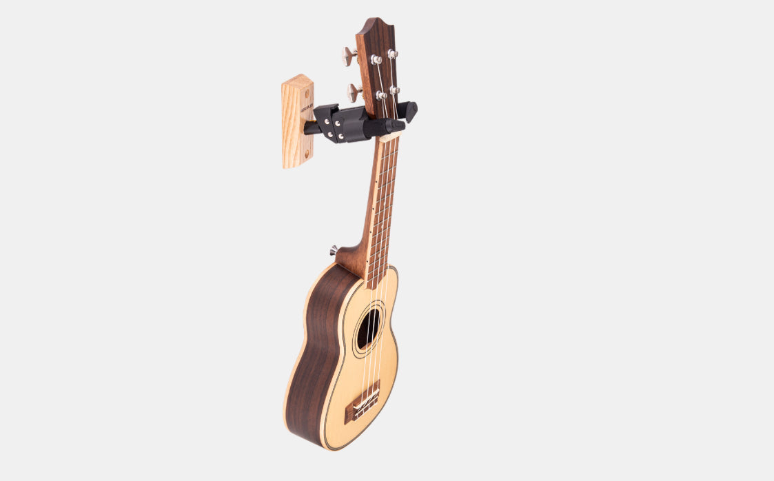 Hercules Automatic Ukulele Wall Mount with Wooden Base