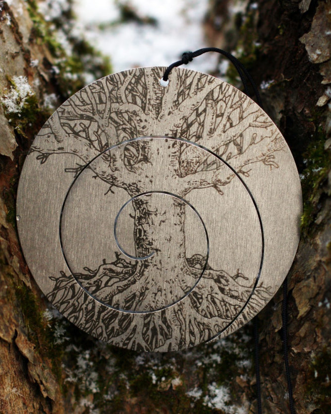 Sound Nest Pocket Gong Kabatas-sized gong, stainless steel, tree-shaped Soundnest