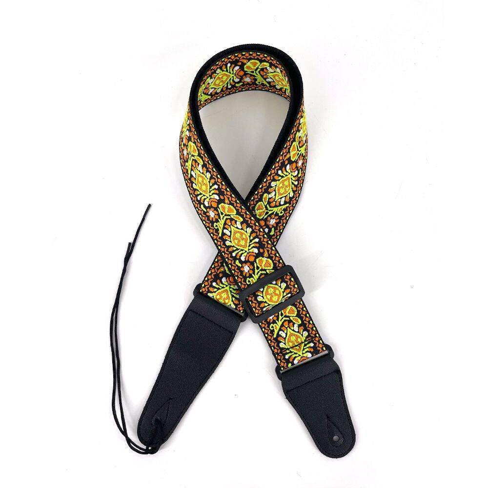 Ukulele or Guitar Strap Golden Flower