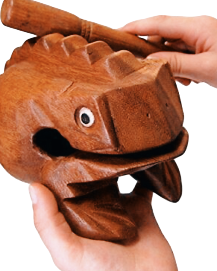 Thai sound frog rhythm musical instrument, XL size, 19 cm