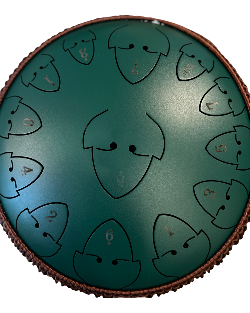 ZVANGA Forest Green tongue drum 12" 13 notes C major / A minor Fingertapping