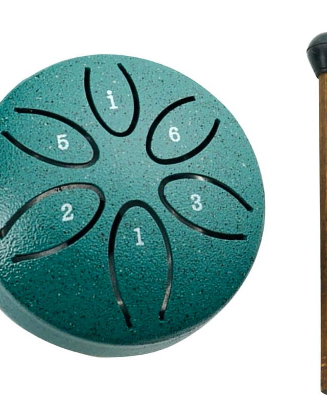 ZVANGA mini ethereal drum 3" 6 notes A major Pentatonic Green 432hz