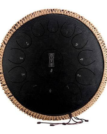 ZVANGA Lotus Tongue Drum 14" Black, 13 Notes, C Major