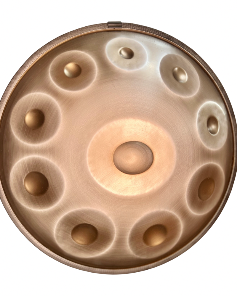 Cosmo Handpan 10 Notes 22" Antique Brushed Steel Finish + Soma AISI430
