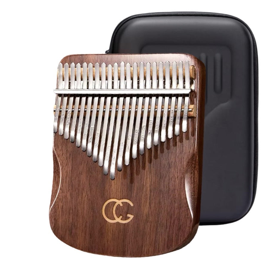 KALIMBA Solid Black Walnut 21 Keys + Hard Case and Accessories