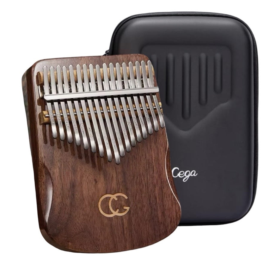 KALIMBA Solid Black Walnut 17 Keys + Hard Case and Accessories