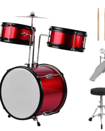 Drum set for preschool-aged children, red