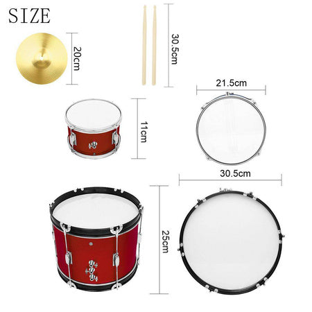 Drum set for preschool-aged children, red