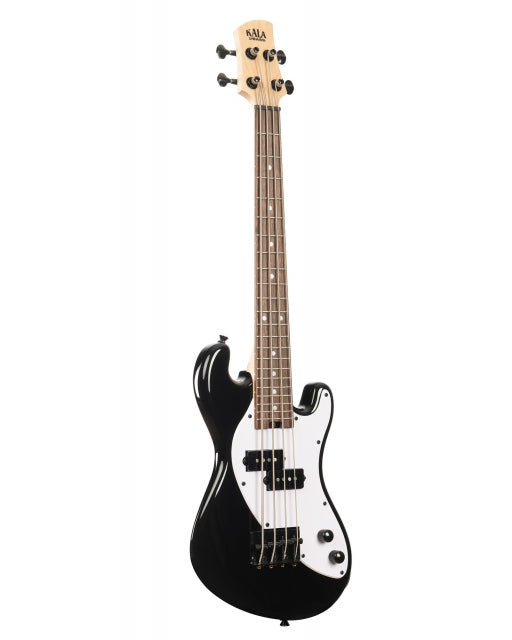 KALA Electric Bass Ukulele U-Bass Solid Body 4-String Jet Black Fretted U•BASS®
