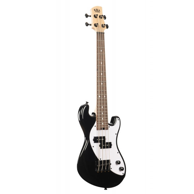 KALA Electric Bass Ukulele U-Bass Solid Body 4-String Jet Black Fretted U•BASS®