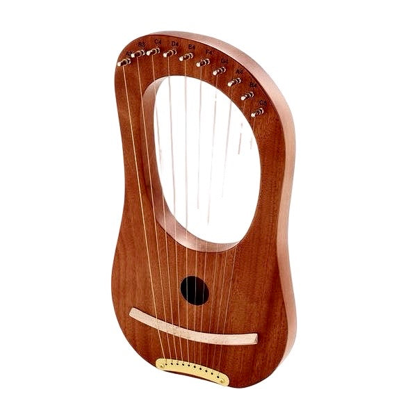 Cega Lyre Harp Lira 10 Strings Mahogany + Hardcase