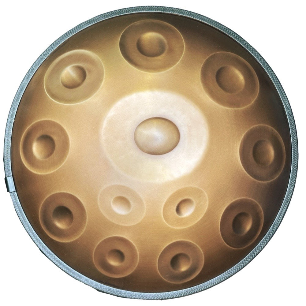 Cosmo Handpan drum, 12 notes, 22" size, Rose Gold finish, AISI430 + Soma