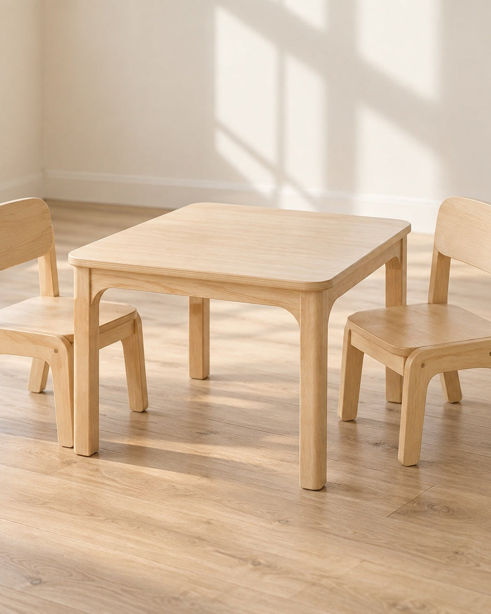 Birch toddler table & two chairs