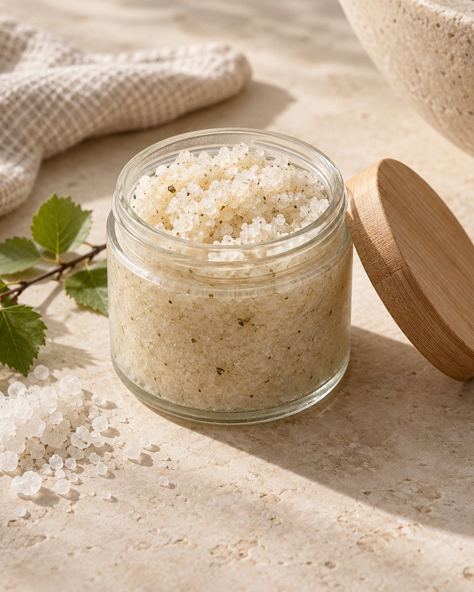 Sea salt body scrub with birch oil, 250 g