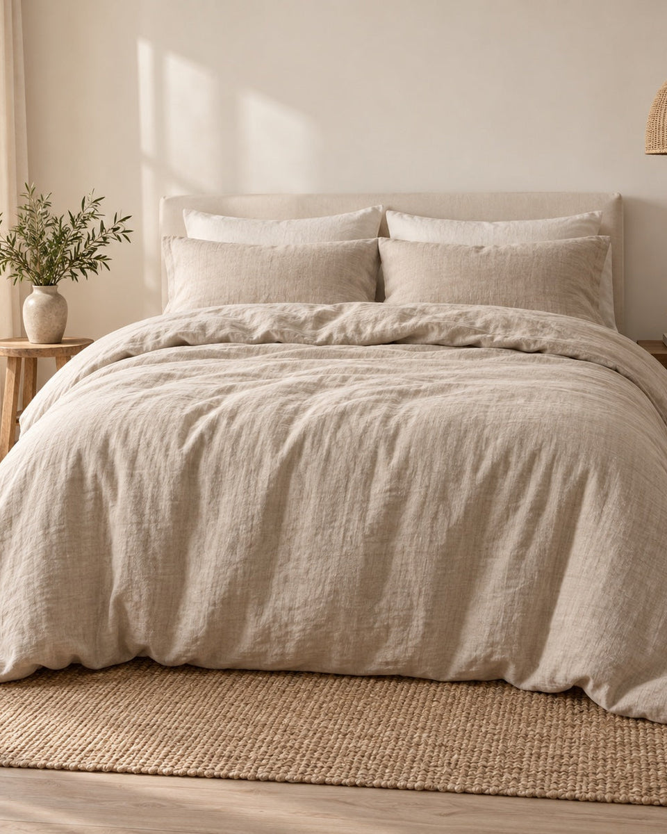 Stonewashed linen duvet cover, 200 × 220 cm