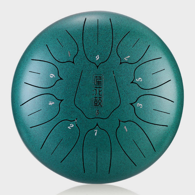 ZVANGA Lotus Tongue Drum 10" Malachite, 11 notes, D major