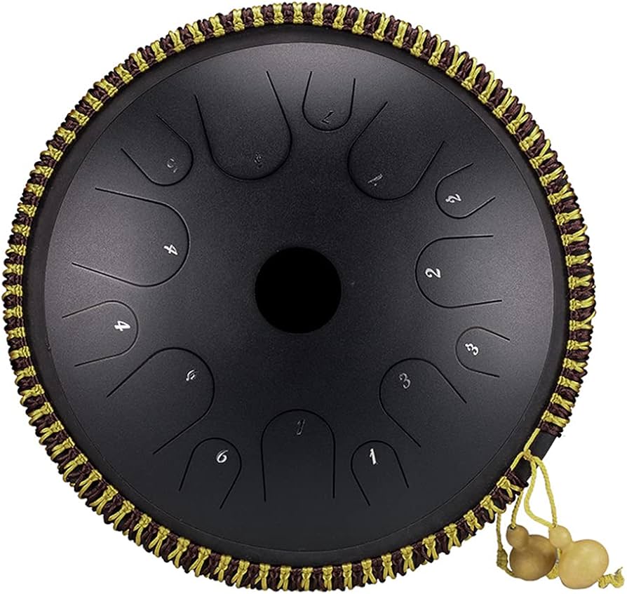 ZVANGA Custom Sound Healing 432hz 14" 14 notes C major Black (C Major) Hluru TA14-14-InkBlack